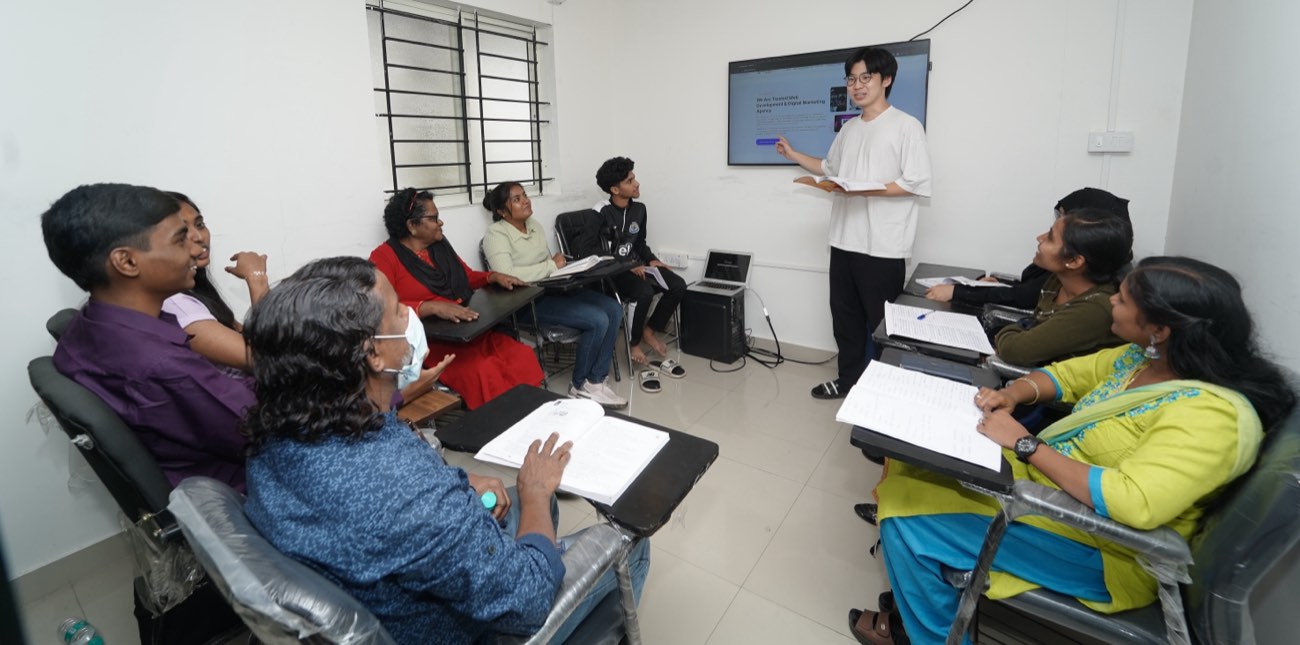 A group work presentation during a lesson